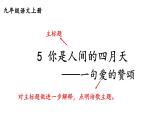 统编版九年级语文上册精品课件5 你是人间的四月天——一句爱的赞颂