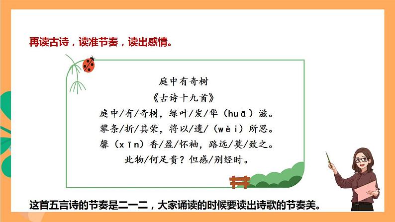 人教部编版语文八上第3单元  单元课外古诗词诵读  《庭中有奇树》 课件+教案+素材07