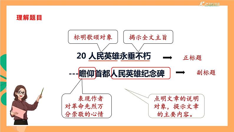 人教部编版语文八上20《人民英雄永垂不朽——瞻仰首都人民英雄纪念碑》 第1课时 课件+教案+分层作业+素材04