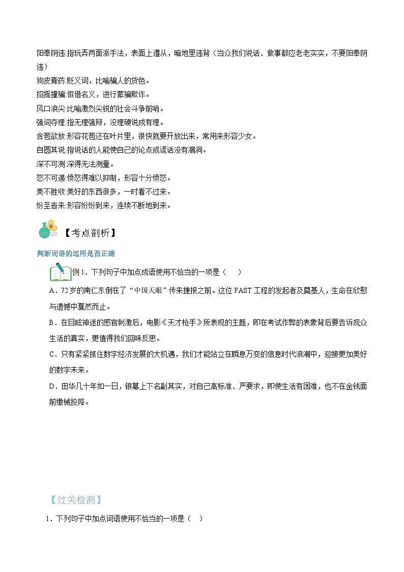 词语运用（原卷版）第2页