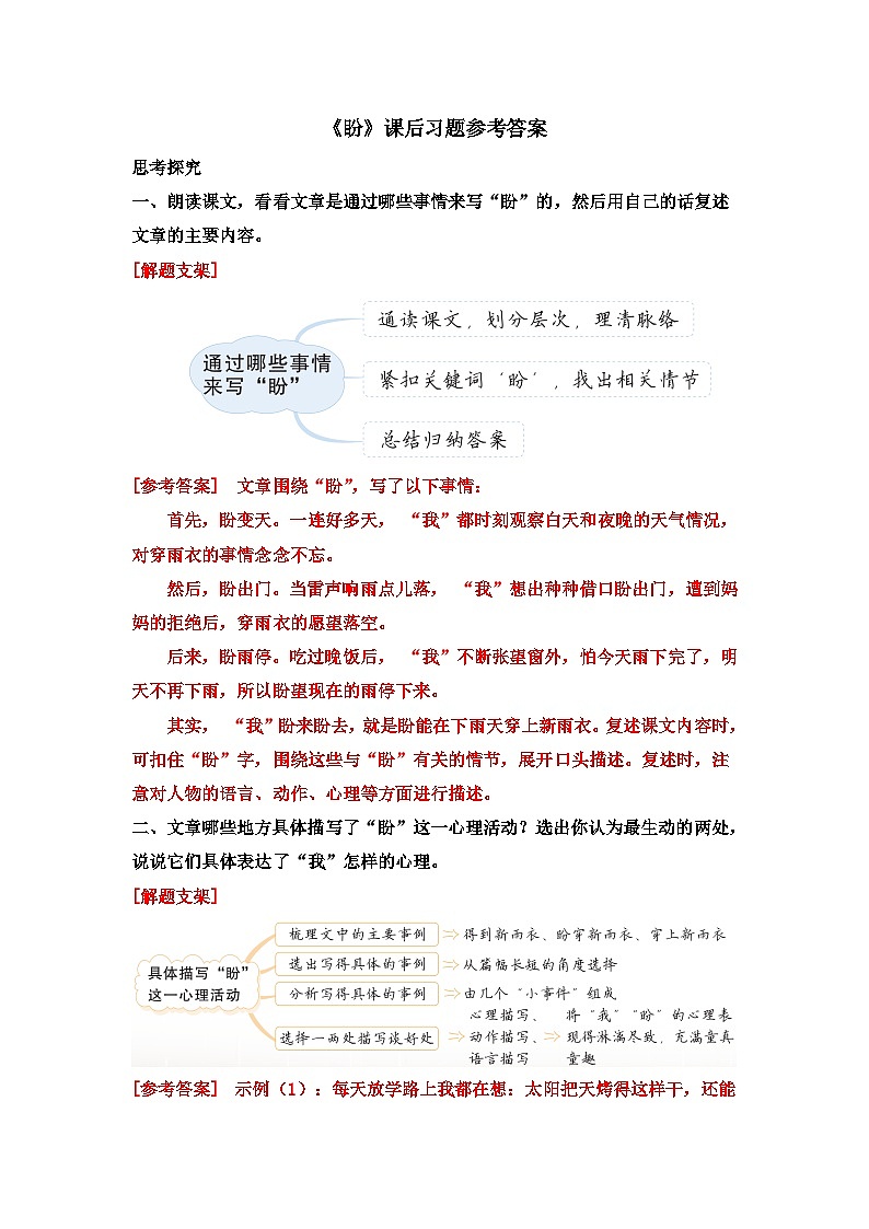 五四制六年级语文上册 第5单元 18 盼 PPT课件+教案01