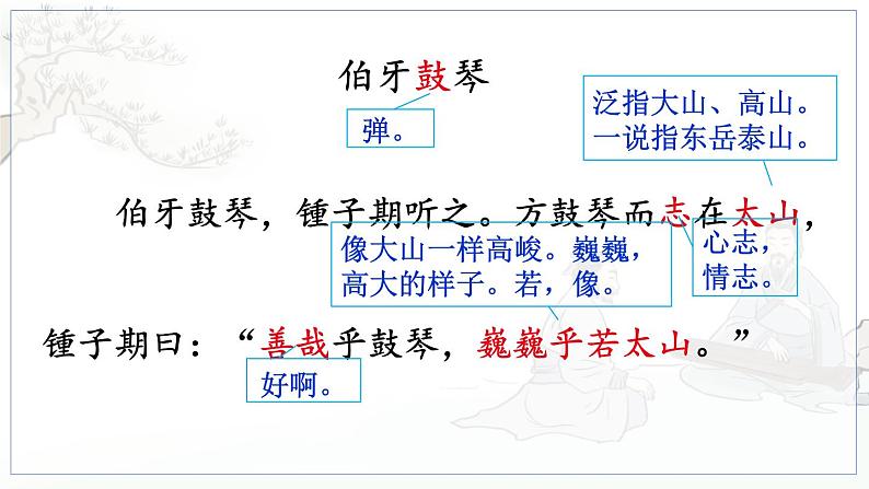 五四制六年级语文上册 第6单元 22 伯牙鼓琴 PPT课件+教案07