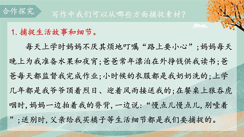 人教部编版初中语文七年级上册 写作一  热爱生活 学会观察  课件+教案05