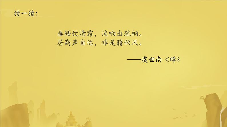 第21课《蝉》课件2024—2025学年统编版语文八年级上册01