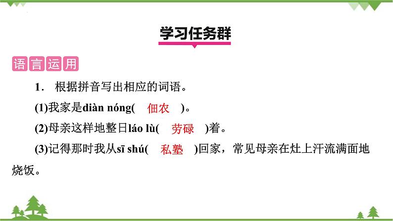 统编版语文七年级上册 第14课《回忆我的母亲》课件08