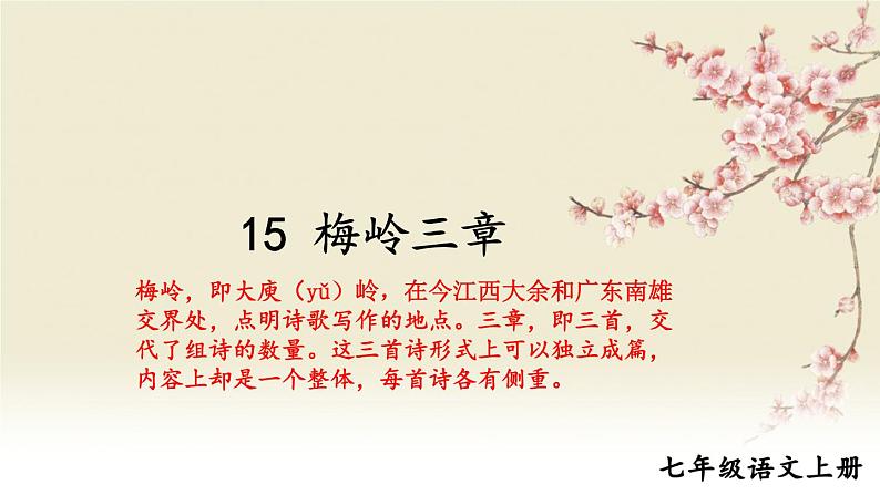 部编版语文七年级上册 15 梅岭三章 课件02