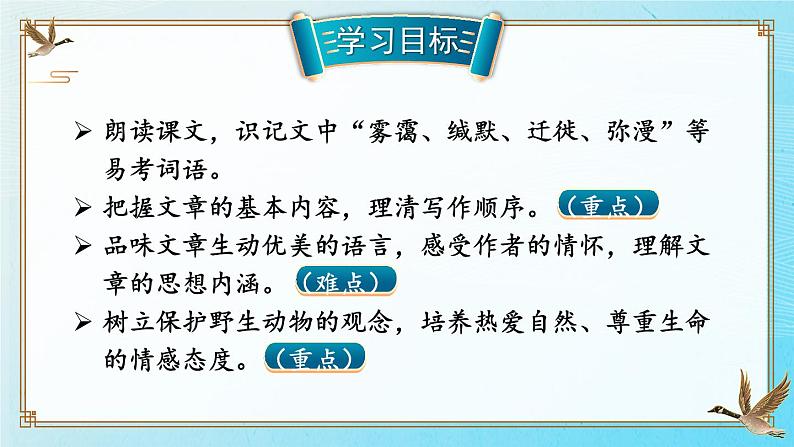 部编版语文七年级上册 19 大雁归来 课件03