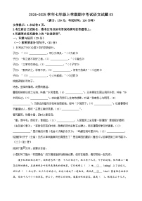 2024-2025学年七年级上学期期中考试语文试题03