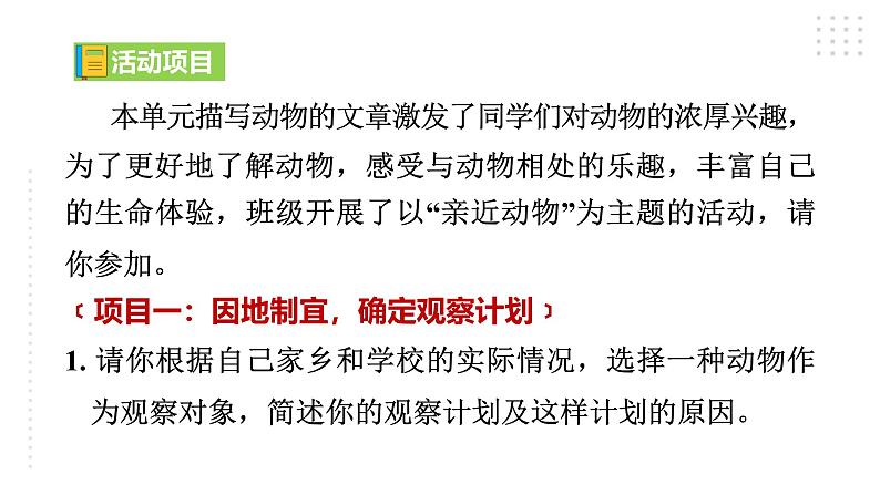 2024修订版部编语文七上第五单元《任务二：亲近动物，丰富生命体验》课件+教案08