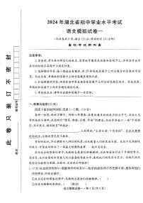 2024年湖北省十堰市实验中学教联体中考一模语文试题