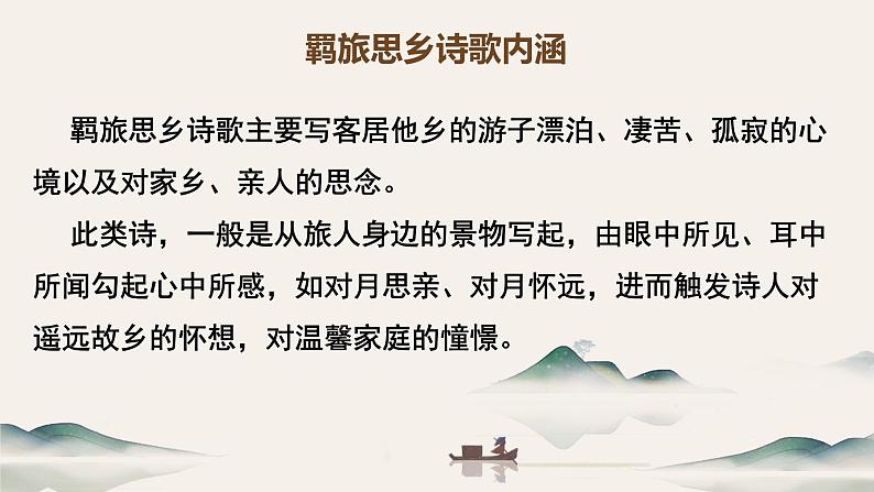中考古诗词整合复习——羁旅思乡类 课件04
