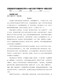 安徽省宿州市灵璧县部分学校2024届九年级下学期中考一模语文试卷(含答案)