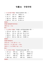 专题01  字音字形-2024年中考语文真题分类汇编（全国通用）（教师卷+学生卷）