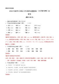 语文-2024年秋季七年级入学分班考试模拟卷（全国通用）04（解析+原卷+答题卡+答案及评分标准）