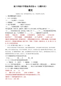 【开学考】2024学年初中八年级语文（安徽专用）开学摸底考试卷