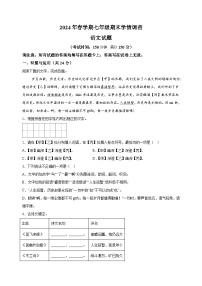江苏省泰州市泰兴市2023-2024学年七年级下学期期末语文试题（含答案解析）