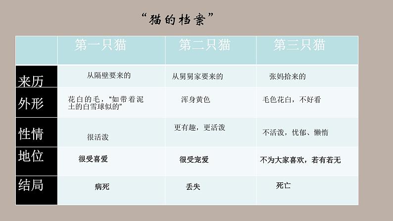 部编版语文七年级上册第五单元16课《猫》教案、课件、上课视频08