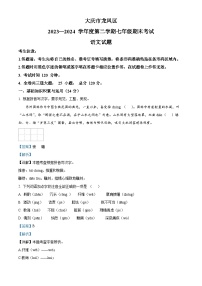 黑龙江省大庆市龙凤区2023-2024学年七年级下学期期末语文试题（解析版）
