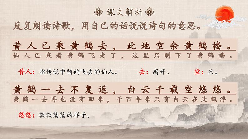 人教部编版初中语文八年级上册《13.唐诗五首-黄鹤楼》 课件+教案05
