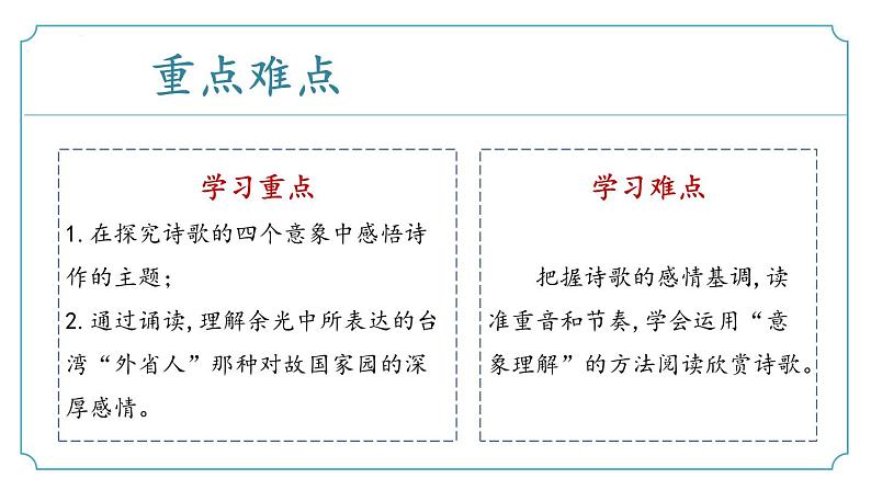 【核心素养】部编版语文九年级上册 第04课《乡愁》同步课件+同步练习03