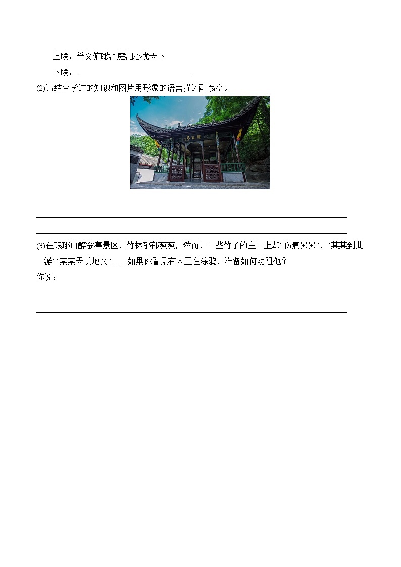 【核心素养】部编版语文九年级上册 第12课《醉翁亭记》同步课件+同步练习03