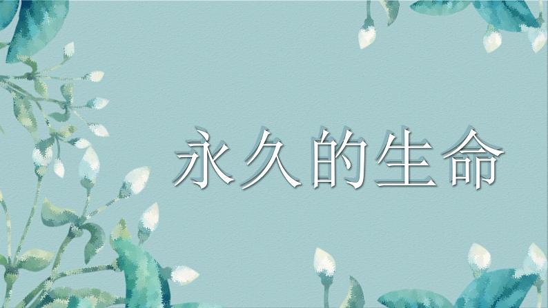 人教部编版初中语文八年级上册《16.散文二篇-永久的生命》 课件+教案01