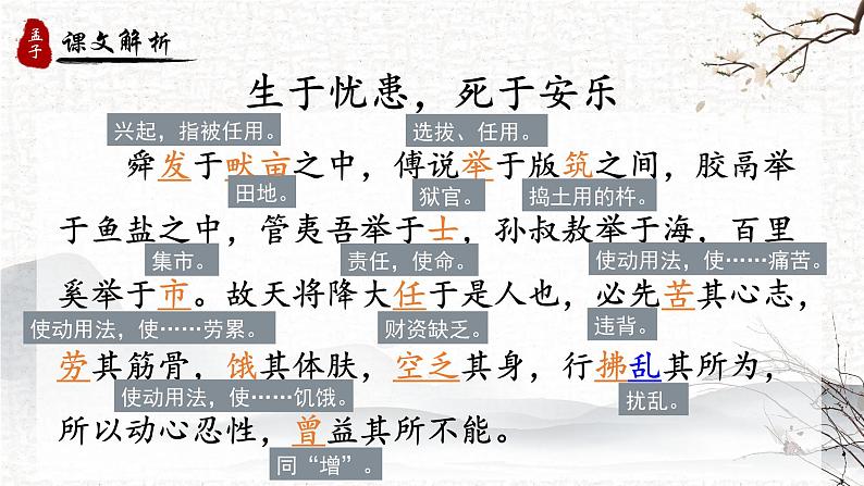人教部编版初中语文八年级上册《23. 《孟子》三章-生于忧患，死于安乐》 课件+教案06