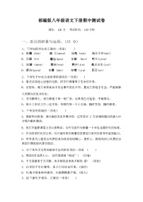 2024年春辽宁省细河区部编版八年级语文下册期中测试卷(参考答案)