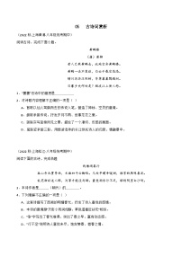 专题05古诗词赏析-【培优精炼】2024-2025学年八年级语文上册期中专项复习（上海专用）