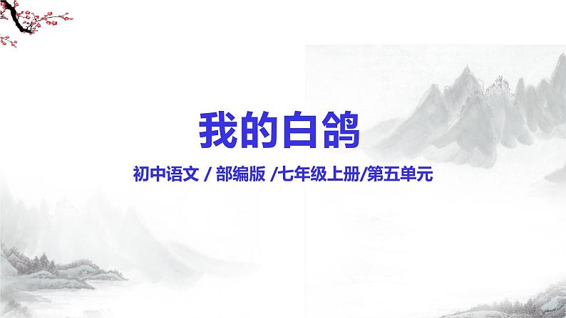 第18课《我的白鸽》课件+教学设计+同步练习-部编版语文七年级上册01