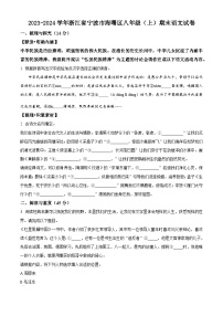 浙江省宁波市海曙区2023-2024学年八年级上学期期末语文试题（原卷版+解析版）