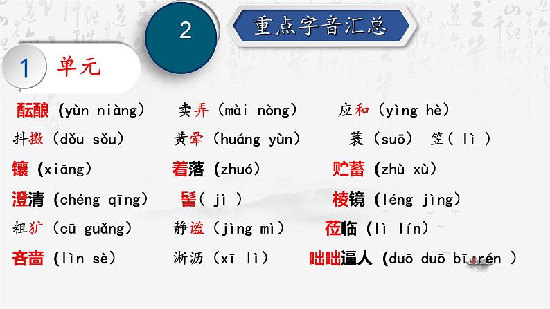统编版（2024新版）七年级上册语文：字音与字形 复习课件05