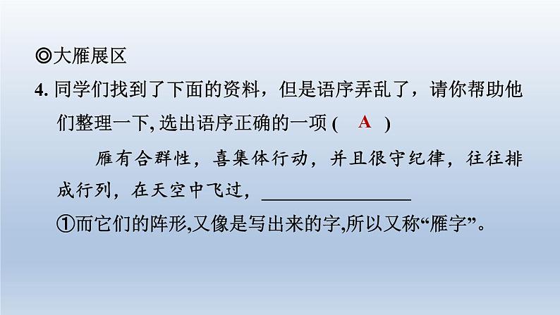 2024七年级语文上册第五单元19大雁归来习题课件（部编版）07
