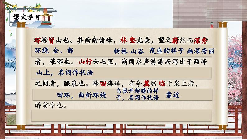 部编版语文九年级上册PPT课件第三单元醉翁亭记08