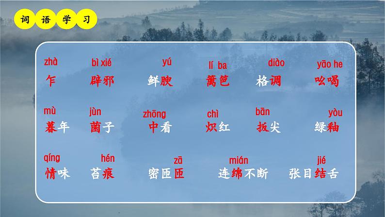 部编版初中语文PPT课件八年级上第四单元昆明的雨06