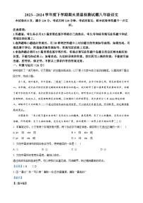 山东省临沂市兰陵县2023-2024学年八年级下学期期末语文试题（解析版）