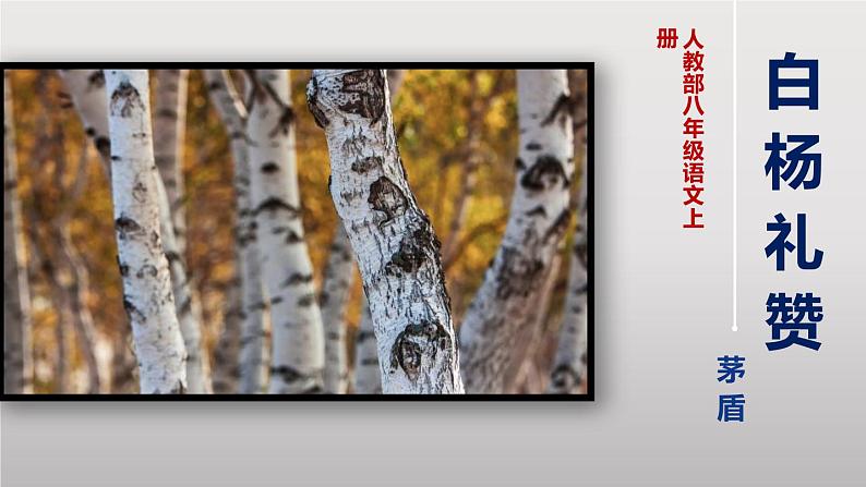部编版八上语文第15课《白杨礼赞》同步课件第1页