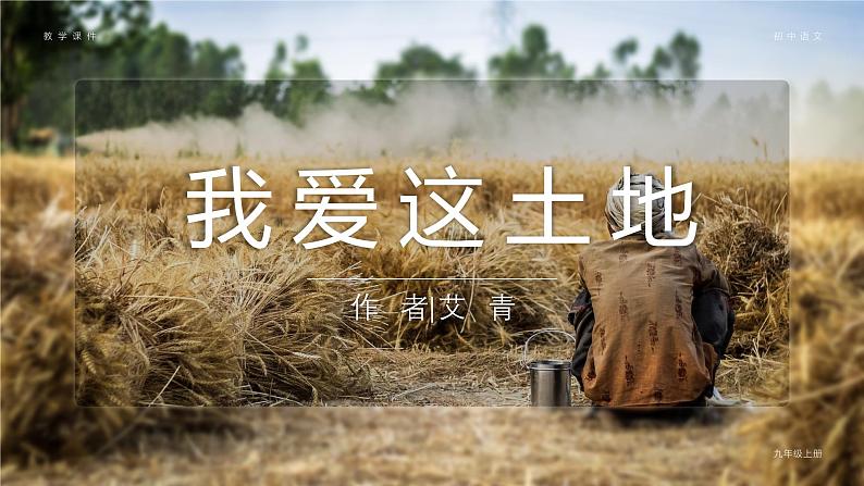 部编版九年级语文上册第3课《我爱这土地》优质课件01