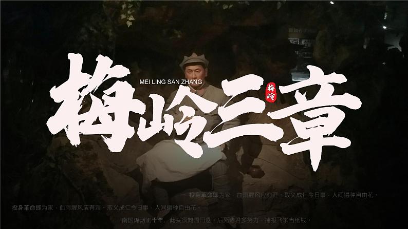 部编版九年级语文下册第2课《梅岭三章》优质课件01