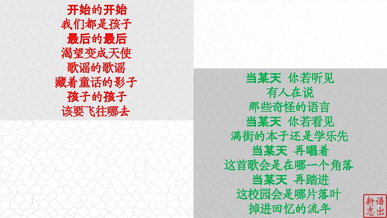 06.【毕业季的怀旧】：《北京东路的日子》-【跟着歌词学写作】初中语文写作新方法 课件PPT02