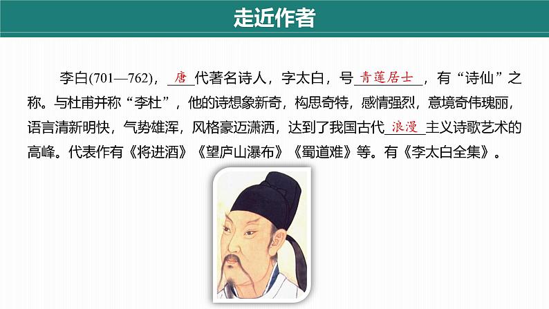 课件：部编版初中语文七年级上册第一单元第4课 闻王昌龄左迁龙标遥有此寄06