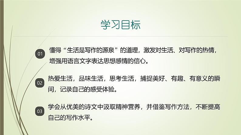 课件：部编版初中语文七年级上册第一单元  热爱写作，学会观察03