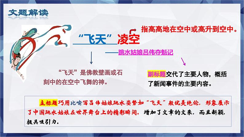 第3课 《“飞天”凌空—跳水姑娘吕伟夺魁记》 课件-2024-2025学年八年级语文上册 （统编版）第2页