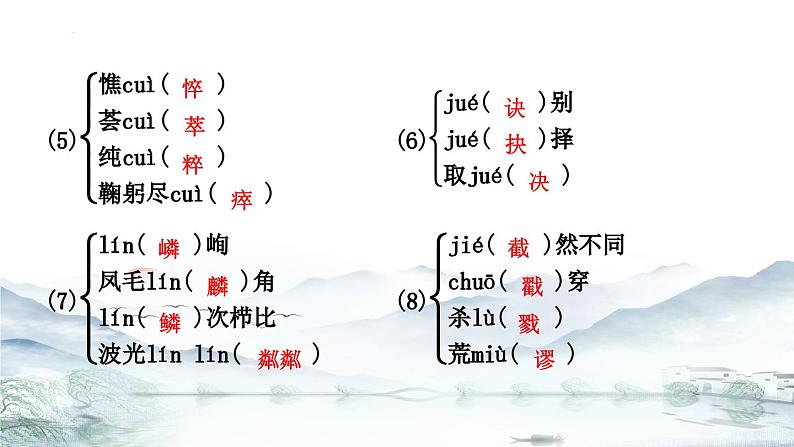第二单元 单元复习课件-【大单元教学】2024-2025学年七年级语文上册同步备课系列（统编版2024）06