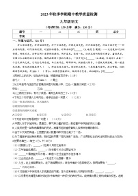 广西壮族自治区贺州市昭平县2023-2024学年九年级上学期期中语文试题