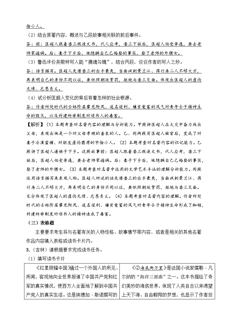 中考名著备考总览 答案版第3页