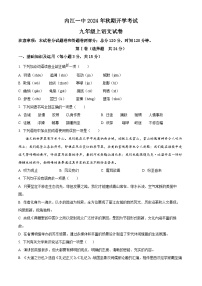 四川省内江市第一中学2024-2025学年九年级上学期开学考试语文试题（原卷版+解析版）