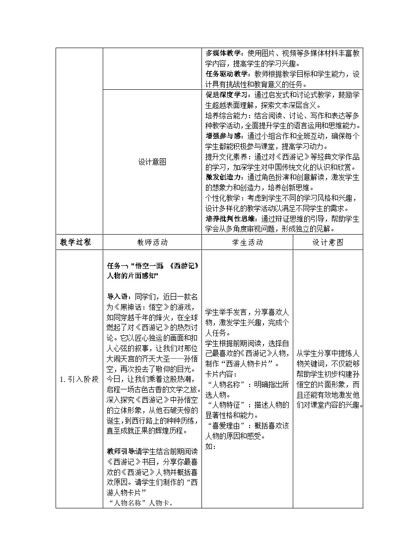 1《西游记》-全息悟空：立体英雄的成长轨迹教学设计02