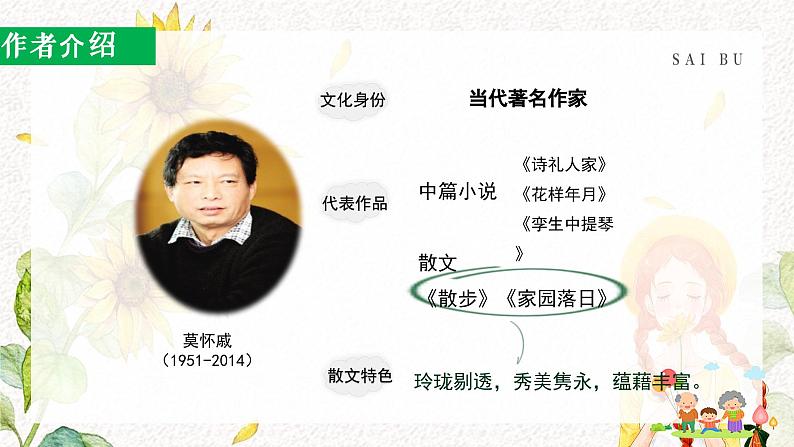 部编版七上语文第6课《散步》课件（第1课时）第3页