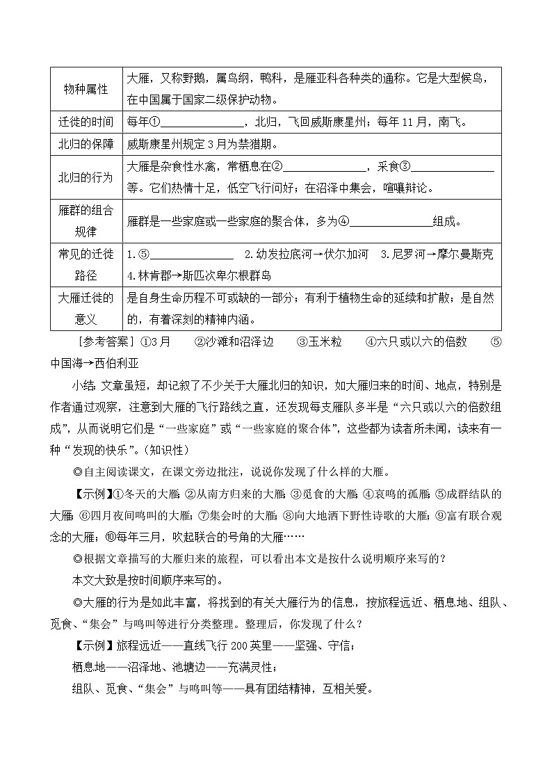 部编版八年级语文下册7 大雁归来（优质课教学设计）第2页